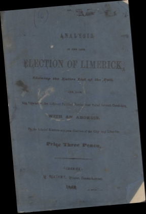 Cover, Analysis of the Late Election of Limerick, 1852